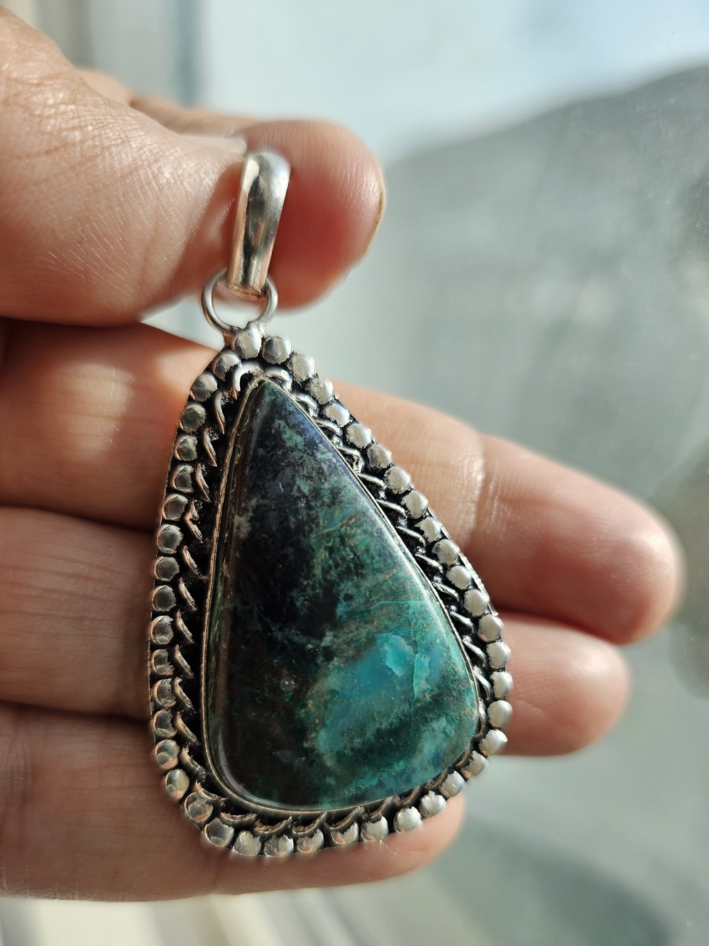 Silver Plated Teardrop Pendant